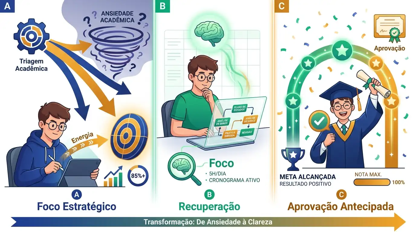 Por que o cálculo reverso diminui a ansiedade acadêmica