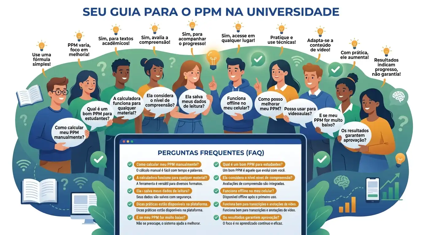 Perguntas frequentes sobre a Calculadora de Velocidade de Leitura
