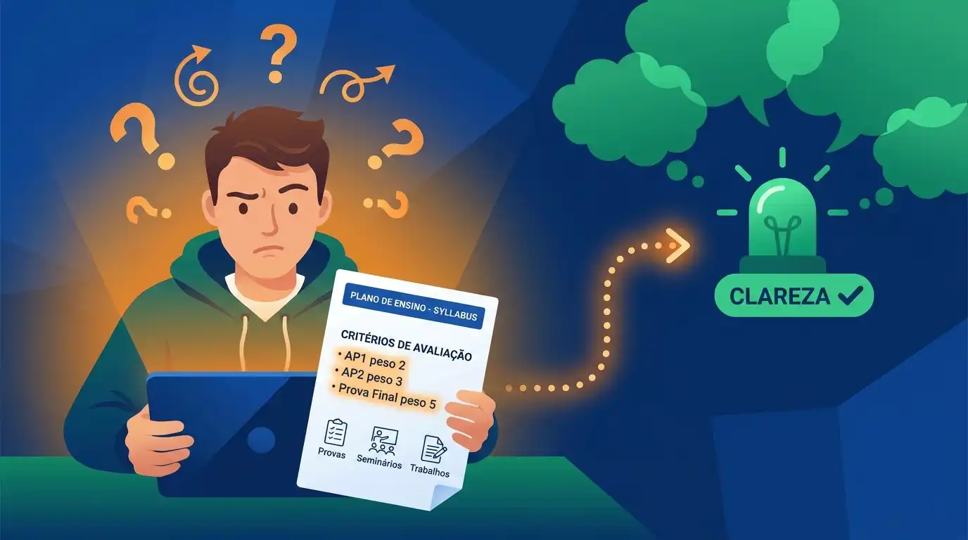 Introdução ao plano de ensino e notas com pesos
