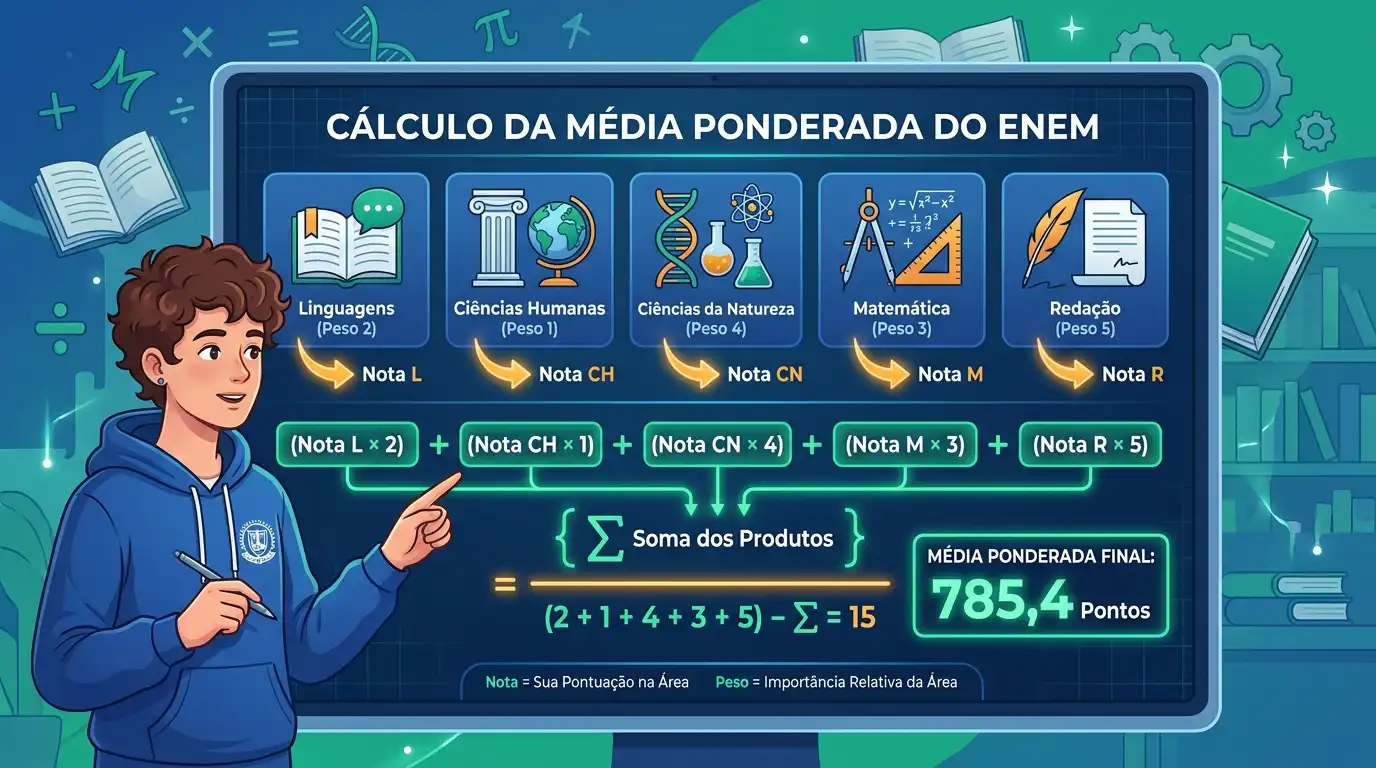 Como funciona a ponderação das notas do ENEM